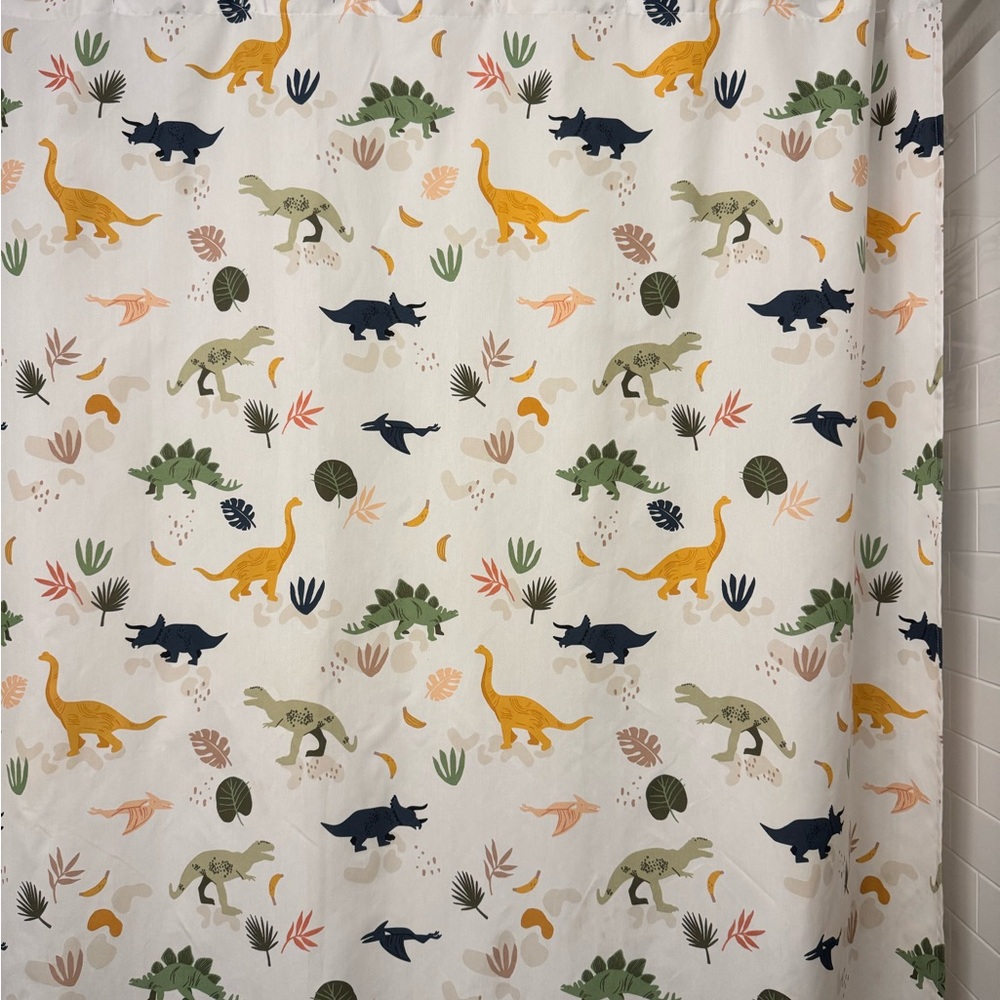 Dinosaur Print Shower Curtain